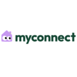 myconnect logo with a purple cartoon mascot and green wordmark reading 'myconnect'