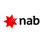 NAB logo with a red star emblem followed by the word 'nab' in black letters, representing the National Australia Bank branding
