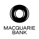 Macquarie Bank logo: black circular emblem above the word MACQUARIE BANK.
